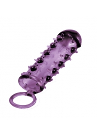 Закрытая фиолетовая насадка с пупырышками SAMURAI PENIS SLEEVE PURPLE - 14,5 см. - NMC - в Ноябрьске купить с доставкой