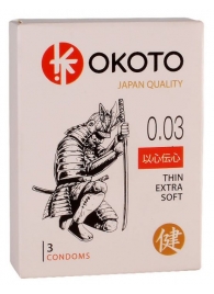 Тонкие презервативы OKOTO Thin Extra Soft - 3 шт. - Sitabella - купить с доставкой в Ноябрьске