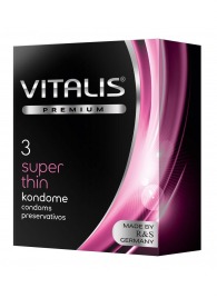 Ультратонкие презервативы VITALIS PREMIUM super thin - 3 шт. - Vitalis - купить с доставкой в Ноябрьске