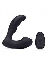 Черный массажер простаты Prober с двойной вибрацией - BlueLine - в Ноябрьске купить с доставкой