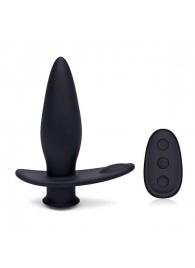 Черный анальный виброплаг для простаты Impaler - 14 см. - BlueLine - в Ноябрьске купить с доставкой