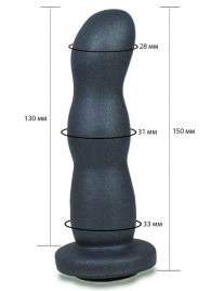 Черная анальная рельефная насадка-фаллоимитатор - 15 см. - LOVETOY (А-Полимер) - купить с доставкой в Ноябрьске