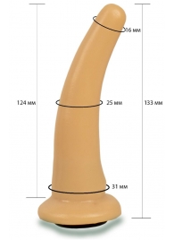 Телесная гладкая насадка Harness - 13,3 см. - LOVETOY (А-Полимер) - купить с доставкой в Ноябрьске