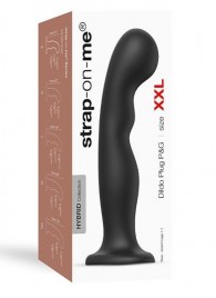 Черная насадка Strap-On-Me Dildo Plug P G size XXL - Strap-on-me - купить с доставкой в Ноябрьске