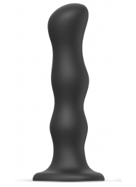 Черная насадка Strap-On-Me Dildo Geisha Balls size M - Strap-on-me - купить с доставкой в Ноябрьске