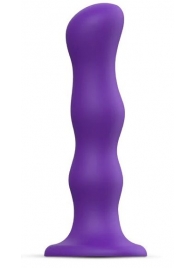 Фиолетовая насадка Strap-On-Me Dildo Geisha Balls size M - Strap-on-me - купить с доставкой в Ноябрьске