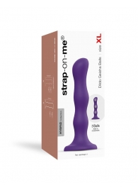 Фиолетовая насадка Strap-On-Me Dildo Geisha Balls size XL - Strap-on-me - купить с доставкой в Ноябрьске