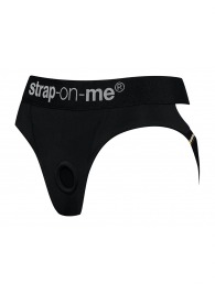 Черные трусики для насадок Heroine Lingerie Harness - size M - Strap-on-me - купить с доставкой в Ноябрьске