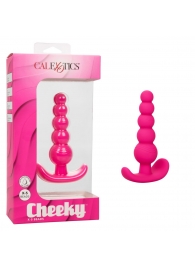 Розовая анальная елочка для ношения Cheeky X-5 Beads - 10,75 см. - California Exotic Novelties