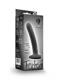 Черный анальный фаллоимитатор Twist Medium - 14 см. - Blush Novelties