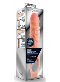 Телесная насадка на пенис 9 Inch Cock Sheath Extender - 22,2 см. - Blush Novelties - в Ноябрьске купить с доставкой