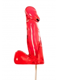 Красный леденец в форме члена со вкусом виски - 173 гр. - Sosuчki - купить с доставкой в Ноябрьске
