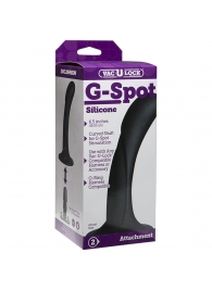 Черная изогнутая насадка Vac-U-Lock G-Spot - 16,5 см. - Doc Johnson - купить с доставкой в Ноябрьске