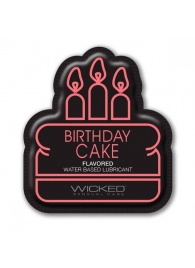 Лубрикант на водной основе со вкусом торта с кремом Wicked Aqua Birthday cake - 3 мл. - Wicked - купить с доставкой в Ноябрьске