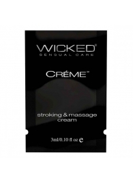 Крем для массажа и мастурбации Wicked Stroking and Massage Creme - 3 мл. - Wicked - купить с доставкой в Ноябрьске