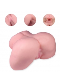 Реалистичный мастурбатор-полуторс с 2 рабочими отверстиями - S-HANDE - в Ноябрьске купить с доставкой