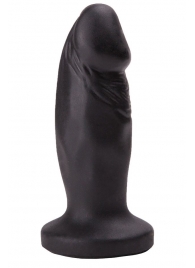 Чёрный анальный фаллос с ограничительным основанием - 12 см. - LOVETOY (А-Полимер)