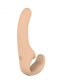 Бежевый безремневой страпон Temptation - Lola Games - купить с доставкой в Ноябрьске