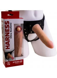 Страпон Харнесс из трусиков и насадки-фаллоса - 17,5 см. - LOVETOY (А-Полимер) - купить с доставкой в Ноябрьске