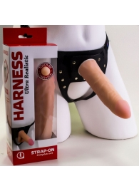 Страпон Харнесс из трусиков и насадки-фаллоса - 17,5 см. - LOVETOY (А-Полимер) - купить с доставкой в Ноябрьске