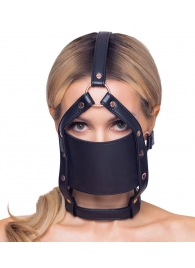 Черный намордник с кляпом-шаром Head Harness With A Gag - Orion - купить с доставкой в Ноябрьске