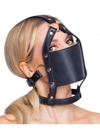 Черный намордник с кляпом-шаром Head Harness With A Gag - Orion - купить с доставкой в Ноябрьске