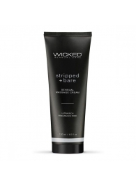 Массажный легкий крем WICKED Stripped plus Bare - 120 мл. - Wicked - купить с доставкой в Ноябрьске