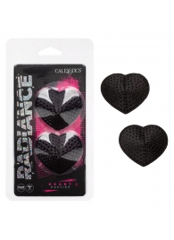 Черные пэстисы в форме сердечек Heart Pasties - California Exotic Novelties - купить с доставкой в Ноябрьске