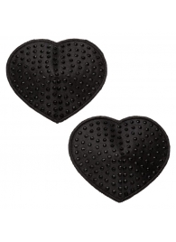 Черные пэстисы в форме сердечек Heart Pasties - California Exotic Novelties - купить с доставкой в Ноябрьске