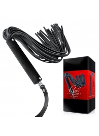 Черная кожаная плеть-флоггер - 84 см. - Notabu - купить с доставкой в Ноябрьске