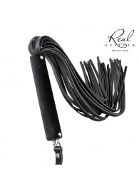 Черная кожаная плеть-флоггер - 84 см. - Notabu - купить с доставкой в Ноябрьске