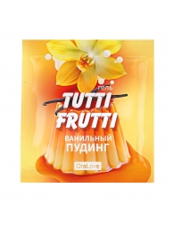 Пробник гель-смазки Tutti-frutti со вкусом ванильного пудинга - 4 гр. - Биоритм - купить с доставкой в Ноябрьске