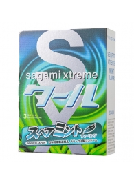 Презервативы Sagami Xtreme Mint с ароматом мяты - 3 шт. - Sagami - купить с доставкой в Ноябрьске