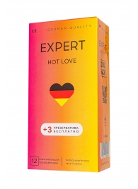 Презервативы EXPERT Hot Love с разогревающим эффектом - 12 шт.(+3 в подарок) - Expert - купить с доставкой в Ноябрьске