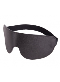 Чёрная широкая кожаная маска на глаза - Sitabella - купить с доставкой в Ноябрьске