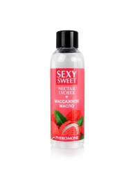 Массажное масло Sexy Sweet Nectar Lychee с феромонами и ароматом личи - 75 мл. - Биоритм - купить с доставкой в Ноябрьске