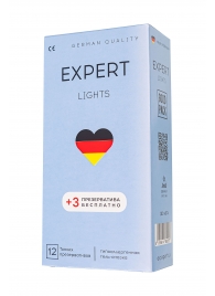 Ультратонкие презервативы EXPERT Lights - 12 шт.(+3 в подарок) - Expert - купить с доставкой в Ноябрьске