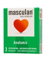 Презервативы анатомической формы Masculan Anatomic - 3 шт. - Masculan - купить с доставкой в Ноябрьске