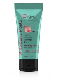 Съедобный интимный гель Orgie Lube Tube Cocktail Strawberry Mojito - 50 мл. - ORGIE - купить с доставкой в Ноябрьске