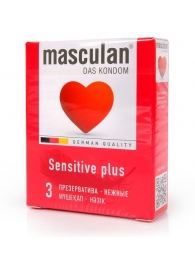 Презервативы Masculan Sensitive plus - 3 шт. - Masculan - купить с доставкой в Ноябрьске