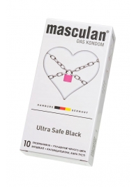 Ультрапрочные презервативы Masculan Ultra Safe Black - 10 шт. - Masculan - купить с доставкой в Ноябрьске