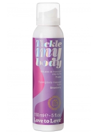 Массажная хрустящая пенка Tickle My Body Strawberry с ароматом клубники - 150 мл. - Love to Love - купить с доставкой в Ноябрьске