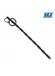 Черный стимулятор уретры Sex Expert - Sex Expert - купить с доставкой в Ноябрьске