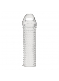 Текстурированная насадка на пенис Clear Textured Penis Enhancing Sleeve Extension - 16,5 см. - BlueLine - в Ноябрьске купить с доставкой