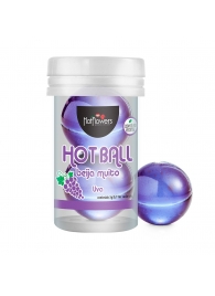 Лубрикант на масляной основе Hot Ball Beija Muito с ароматом винограда (2 шарика по 3 гр.) - HotFlowers - купить с доставкой в Ноябрьске