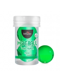 Лубрикант на масляной основе Hot Ball Beija Muito с ароматом мяты (2 шарика по 3 гр.) - HotFlowers - купить с доставкой в Ноябрьске