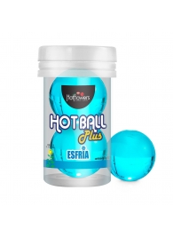 Лубрикант на масляной основе Hot Ball Plus с охлаждающим эффектом (2 шарика по 3 гр.) - HotFlowers - купить с доставкой в Ноябрьске