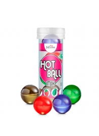 Ароматизированный лубрикант Hot Ball Mix на масляной основе (4 шарика по 3 гр.) - HotFlowers - купить с доставкой в Ноябрьске