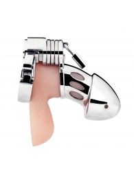 Клетка на пенис из металла Obedience Cock Cage - BlueLine - купить с доставкой в Ноябрьске