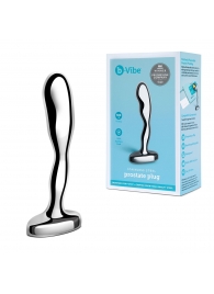 Стальной стимулятор простаты Stainless Steel Prostate Plug - 11,5 см. - b-Vibe - в Ноябрьске купить с доставкой